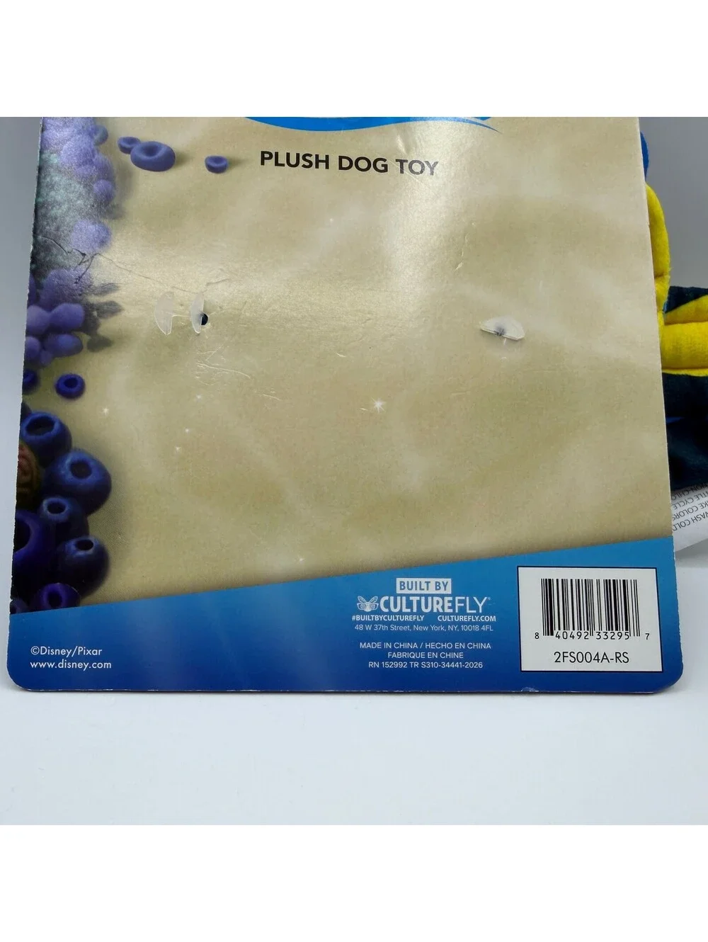 Disney Pixar Finding Nemo Dory Plush Dog Toy Squeaker Soft Stuffed Blue Fish NWT